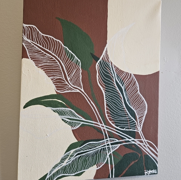 Original hand painted neutral art painting - Picture 2 of 8